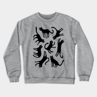 Curious Black Cats Crewneck Sweatshirt